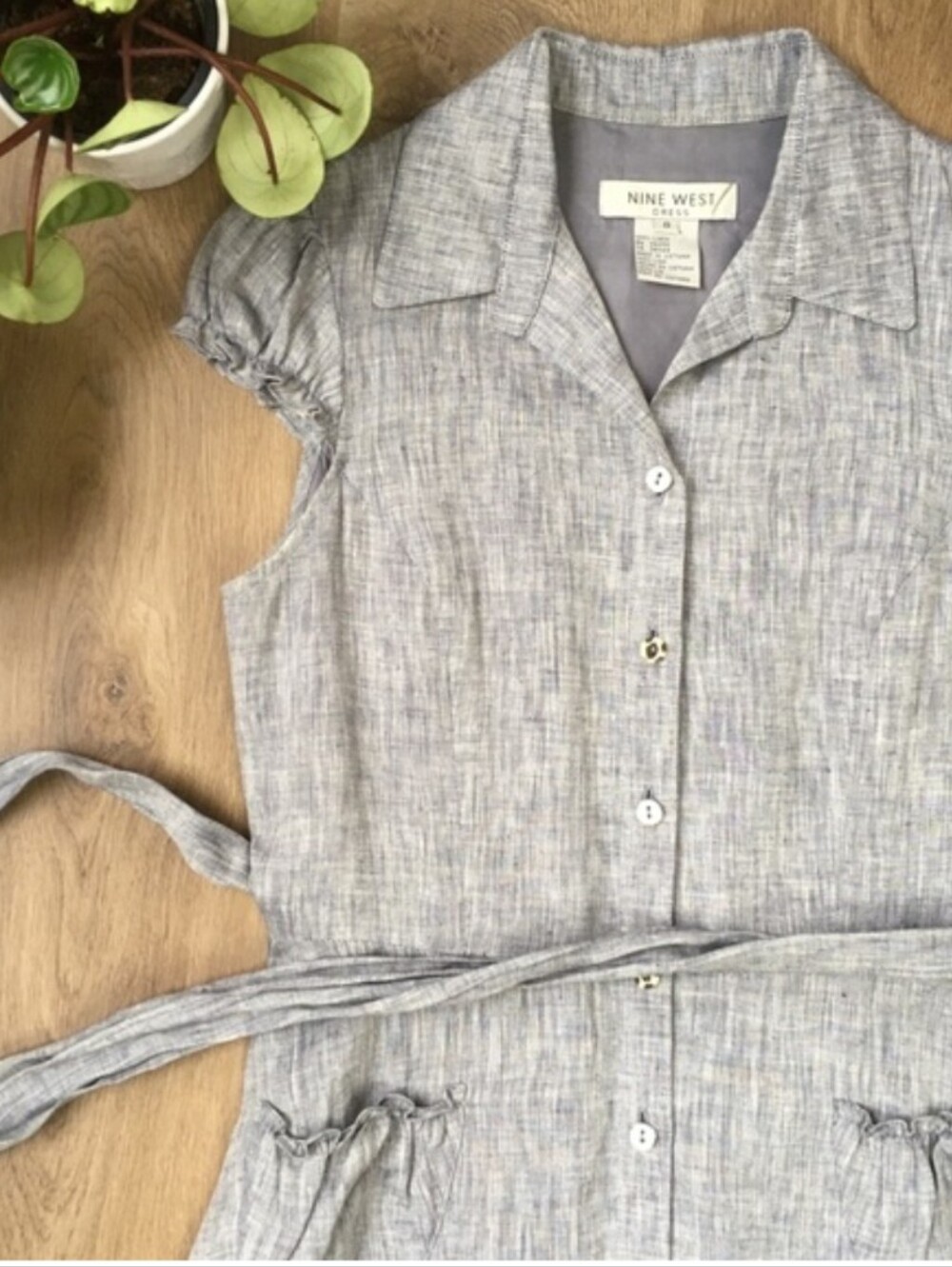 EUC Nine West Lined Linen Dress - Picture 3 of 6